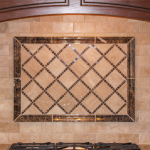3x6 H/F Durango w/ Polished Emperador Rails & Mosaics