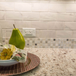 3x6 Carrara HD w/ 1x1 P&L Cascade Blend Mosaics